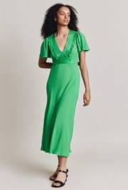 Daisy Crepe Midi Dress