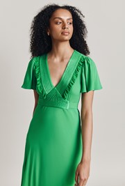 Daisy Crepe Midi Dress