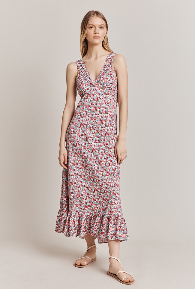 Meadow Crepe Midi Dress