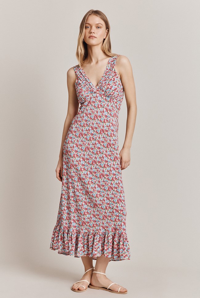 Meadow Crepe Midi Dress