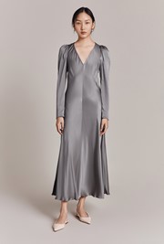 Etta Satin Midi Dress