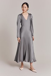 Etta Satin Midi Dress
