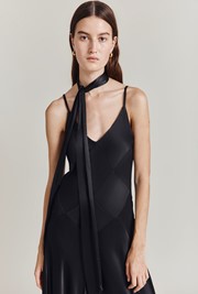 Nina Satin Midi Slip Dress