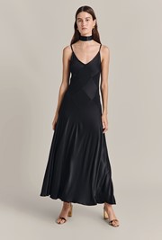 Nina Satin Midi Slip Dress