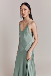 Nina Satin Midi Slip Dress