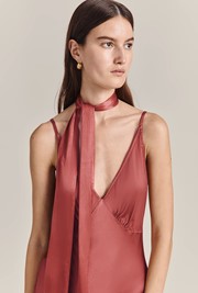 Elodie Satin Midi Dress