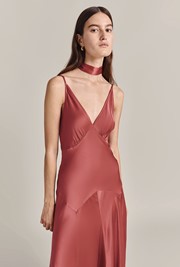 Elodie Satin Midi Dress