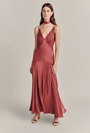 Elodie Satin Midi Dress