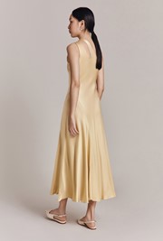 Rose One Shoulder Satin Midi Dress