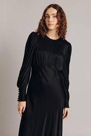 Fiona Satin Midi Dress