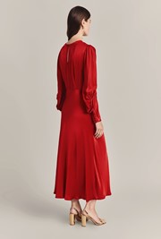 Fiona Satin Midi Dress