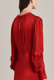 Fiona Satin Midi Dress