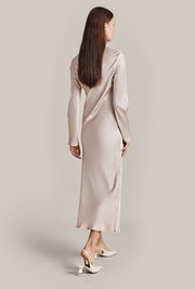 Maira Satin Midi Dress