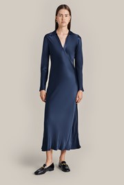 Maira Satin Midi Dress