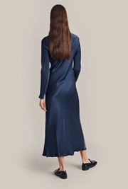 Maira Satin Midi Dress