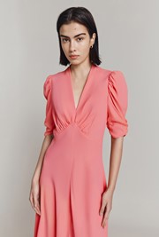 Madi Satin Back Crepe Midi Dress