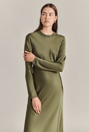 Rhea Satin Midi Dress