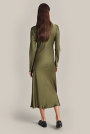 Rhea Satin Midi Dress
