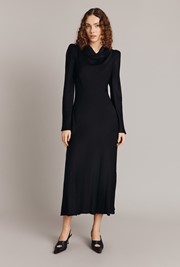 Frankie Cowl Neck Satin Midi Dress