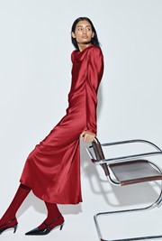 Frankie Satin Midi Dress