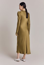 Frankie Cowl Neck Satin Midi Dress