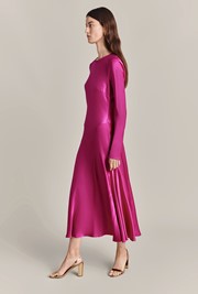 Lois Satin Midi Dress