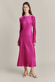 Lois Satin Midi Dress