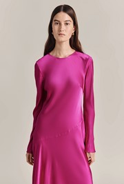 Lois Satin Midi Dress