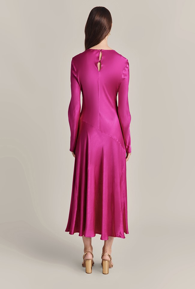 Lois Satin Midi Dress