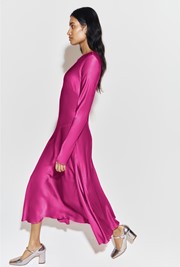 Lois Satin Midi Dress
