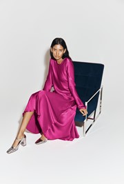 Lois Satin Midi Dress
