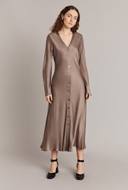 Kaia Satin Midi Dress