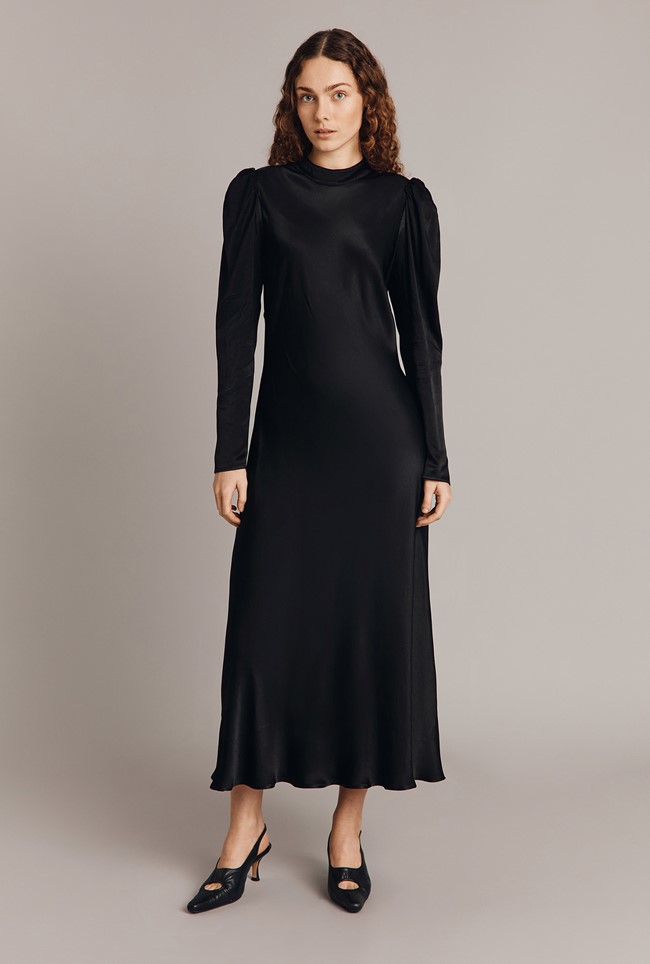 Harper Satin Midi Dress