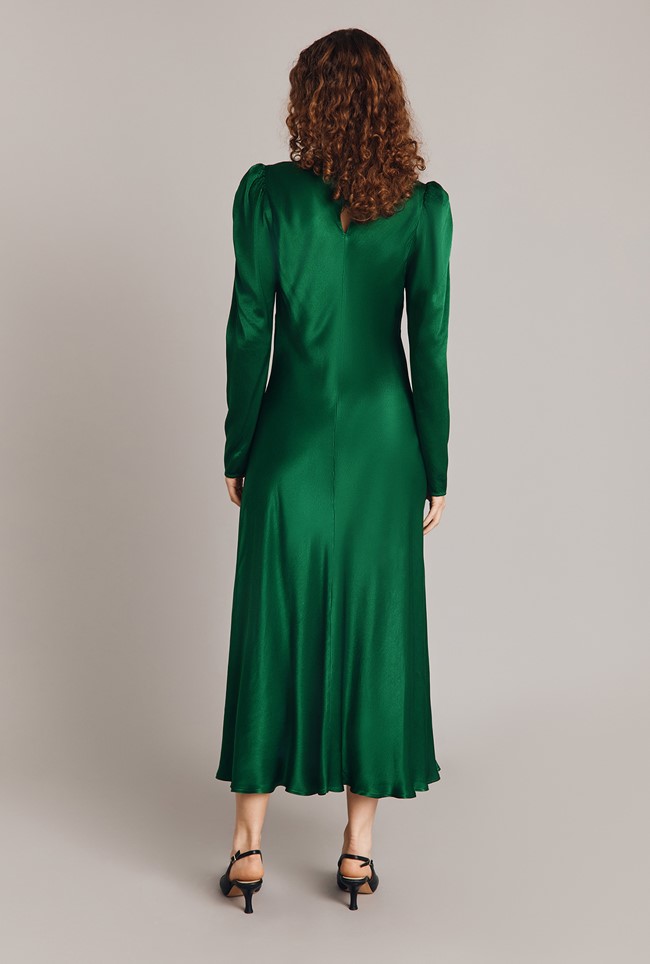 Harper Satin Midi Dress