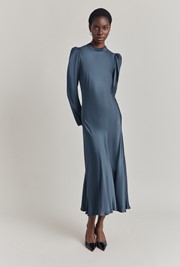 Harper Satin Midi Dress
