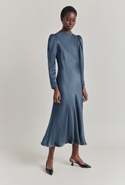 Harper Satin Midi Dress