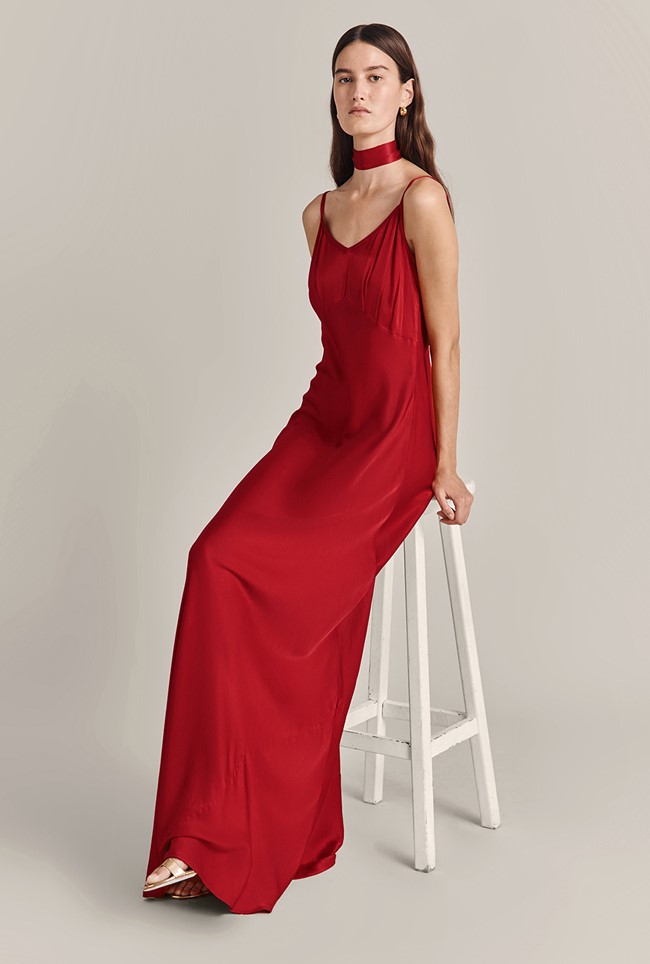 Winnie Satin Maxi Dress