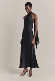 Florence Halter Neck Satin Dress