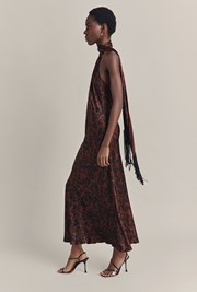 Florence Halter Neck Satin Dress