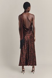 Florence Halter Neck Satin Dress
