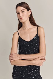 Cordelia Sequin Crepe Midi Dress