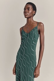 Cordelia Sequin Crepe Midi Dress