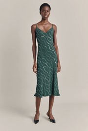 Cordelia Sequin Crepe Midi Dress