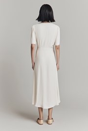 Maeve Satin Back Crepe Midi Dress