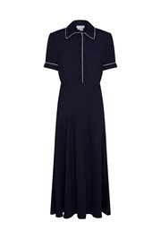 Sophia Satin Back Crepe Shirt Dress