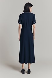 Sophia Satin Back Crepe Shirt Dress