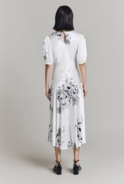 Paloma Floral Satin Midi Dress