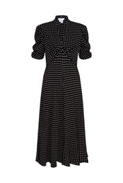 Madi Polka Dot Crepe Midi Dress
