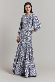 Lily Floral Crepe Maxi Dress