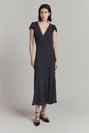 Erika Spot Crepe Midi Dress